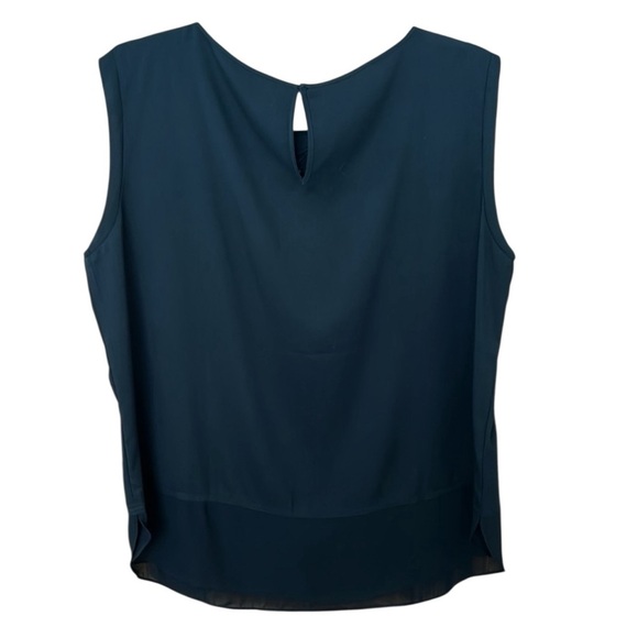 Ann Taylor Black Cutout Appliqué Sleeveless Top Large - Picture 4 of 6